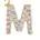 color LETTER M, MATEO | 14K Yellow Gold & Diamond Initial Pendant Necklace