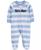 颜色: Blue Brother, Carter's | Baby Boys and Baby Girls 2-Way Zip Sleep and Play Coverall