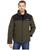 color Olive/Black, Levi's | Arctic Cloth Stand Collar Quilted Logo Puffer Jacket