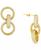 颜色: Gold, Macy's | Cubic Zirconia Triple Hoop Stud Earrings in Sterling Silver or 14k Gold over Sterling Silver