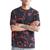 商品Calvin Klein | Men's Relaxed Fit Short-Sleeve Cutout Logo Print T-Shirt颜色Black Beauty