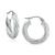商品Giani Bernini | Wide Twist Small Hoop Earrings, 20mm, Created for Macy's颜色Sterling Silver