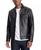 颜色: Black, Michael Kors | Men's Perforated Faux Leather Moto Jacket, Created for Macy's