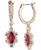 颜色: Bright Red, MARCHESA | Pavé & Color Crystal Marquise-Shape Charm Huggie Hoop Earrings