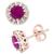 商品第5个颜色Ruby/14k Rose Gold, Effy | EFFY® Tanzanite (9/10 ct. t.w.) & Diamond (1/3 ct. t.w.) Stud Earrings in 14k White Gold (Also available in Ruby, Emerald & Sapphire)