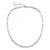 颜色: white, Genevive | Sterling Silver White Gold Plated Cubic Zirconia Necklace