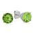 颜色: peridot, MAX + STONE | 10K White Gold 6MM Round Stud Earrings