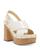 color White, Vince Camuto | Women's Jenevya Square Toe Crossover High Heel Platform Sandals