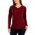 商品Karen Scott | Women's V-Neck Front-Cable Sweater, Created for Macy's颜色KS Merlot
