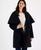 颜色: Black, Via Spiga | Women's Belted Hooded Shawl Wrap Coat