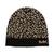 商品Michael Kors | Women's Metallic Leopard Beanie颜色Black/Gold Metallic