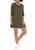 color Artic Olive, Love, Fire | Junior's Roll Tab Swing Dress