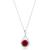 商品MAX + STONE | 14K White Gold 7mm Round Gemstone Infinity Twist Pendant, 18 inch Cable Chain颜色created ruby