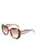商品Prada | Women's Geometric Sunglasses, 52mm颜色Havana/Tan Gradient