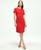 Brooks Brothers | Short-Sleeve Crepe Dress, 颜色Red
