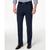 颜色: Navy, Haggar | Men's ECLO Stria Classic Fit Pleated Hidden Expandable Waistband Dress Pants