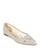 商品Badgley Mischka | Women's Babette Pointed Embellished Flats颜色Ivory Satin