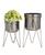 颜色: Dark Gray, CosmoLiving | Metal Planter with Removable Stand Set of 2