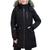 颜色: Black, Nautica | Women's Faux-Fur-Trim Hooded Puffer Coat