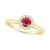 颜色: Ruby/Gold, Macy's | Emerald (1/2 ct. t.w.) & Diamond (1/10 ct. t.w.) Halo Ring in 14k Gold (Also in Ruby, Sapphire, & Pink Sapphire)