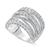 颜色: Sterling Silver, Macy's | Diamond Multi-Row Crossover Statement Ring (1 ct. t.w.) in Sterling Silver