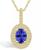 颜色: Gold, Macy's | Tanzanite (1-1/4 Ct. t.w.) and Diamond (1/2 Ct. t.w.) Halo Pendant Necklace