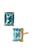 颜色: turquoise, Savvy Cie Jewels | VERMEIL DECEMBER BLUE TOPAZ EMERALD CUT CZ BIRTHSTONE STUD IN BOX