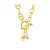 Sterling Forever | Cubic Zirconia Genuine Shell Pearl Ava Toggle Necklace, 颜色Gold