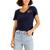 商品Tommy Jeans | Tommy Jeans Womens V Neck Cotton T-Shirt颜色Sky Captain