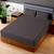 颜色: Dark Grey, Superity Linen | 100% Premium Cotton Fitted Sheet - Soft and Breatheable - 200 Thread Count - California King Size - Taupe