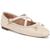 颜色: Vanilla, Sam Edelman | Circus by Sam Edelman Womens Zuri Bow Cushioned Footbed Ballet Flats