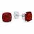 颜色: garnet, MAX + STONE | Sterling Silver 6MM Cushion Cut Checkerboard Gemstone Stud Earrings