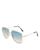 color Rose Gold/Blue, Tom Ford | Women's Reggie Brow Bar Aviator Sunglasses, 61mm