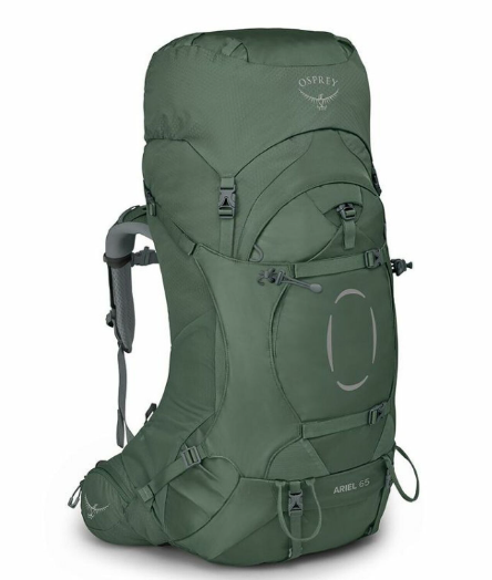 颜色: 绿色, Osprey | Ariel 精灵 55L/65L 户外专业登山旅行徒步探索双肩包大容量多功能女（香港仓发货）