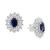 颜色: Sapphire, Effy | EFFY® Sapphire (1/3 ct. t.w.) & Diamond (1/3 ct. t.w.) Stud Earrings in 14k White Gold. (Also available in Ruby and Emerald)