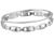 商品Michael Kors | Precious Metal-Plated Sterling Silver Mercer Link Pavé Halo Bangle Bracelet颜色Silver