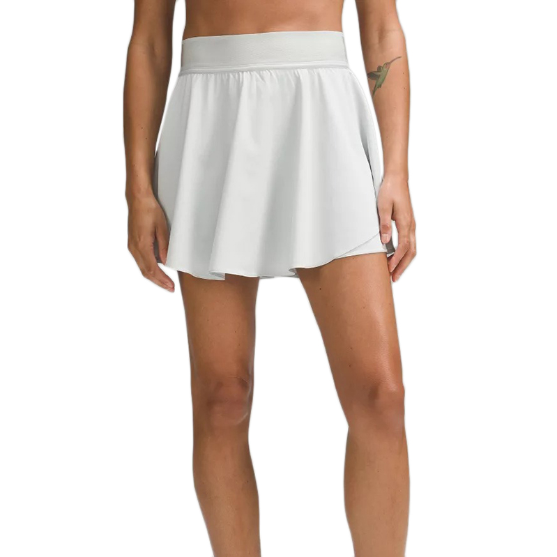 Lululemon | 露露乐蒙 女尼龙自带安全裤口袋运动短裙（六色可选）, 颜色银白色