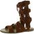 颜色: Brown, Minnetonka | Minnetonka Womens MILOS Faux Leather Open Toe Gladiator Sandals