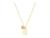 Sterling Forever | Sterling Silver Tag & CZ Heart Pendant Necklace, 颜色Gold
