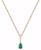 颜色: Emerald, Macy's | Sapphire (1/2 ct. t.w.) & Diamond (1/20 ct. t.w.) Linear Pendant 18" Necklace in 14k White Gold (Also Available in Ruby & Emerald)