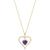 颜色: Amethyst, Macy's | Birthstone Gemstone & Diamond Accent Heart 18" Pendant Necklace in 14k Gold-Plated Sterling Silver