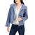 Tommy Hilfiger | Women's Faux-Fur Wide-Collar Cropped Jacket, 颜色Blue