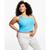 color Blue, Love, Fire | Trendy Plus Size One-Shoulder Ring Tank