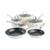 商品Martha Stewart | Lockton 10-Pc. Nonstick Aluminum Cookware Set, Created for Macy's颜色Linen