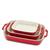 颜色: Red, Staub | 3 Pc Rectangular Stoneware Bakers Set