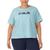 商品Fila | Plus Size Thea Cotton Logo Short-Sleeve T-Shirt颜色Iced Aqua/ Fila Navy/ Biscay Bay