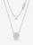 商品Michael Kors | Precious Metal-Plated Sterling Silver Pavé Disc Layering Necklace颜色SILVER