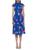 ALEXIA ADMOR | The Kidman Mockneck Fit and Flare Dress, 颜色BLUE FLORAL