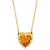 商品第3个颜色Citrine, Macy's | Gemstone Bezel Heart 18" Pendant Necklace in 10k Gold