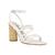 Calvin Klein | Women's Sizzle High Block Heel Dress Sandals, 颜色White Patent